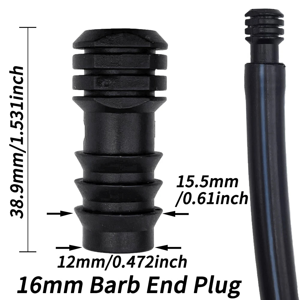 34Pcs 1/2" Drip Irrigation Fittings Kit Straight Tee Elbow Plug For 1/2 Inch 16mm Tubing Garden Watering Hose Connect Peaceful Pleasures Health and Wellness