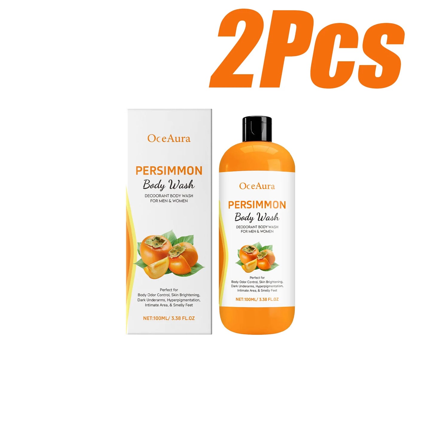 Persimmon Body Wash Gel – Moisturizing Exfoliating Shower Gel