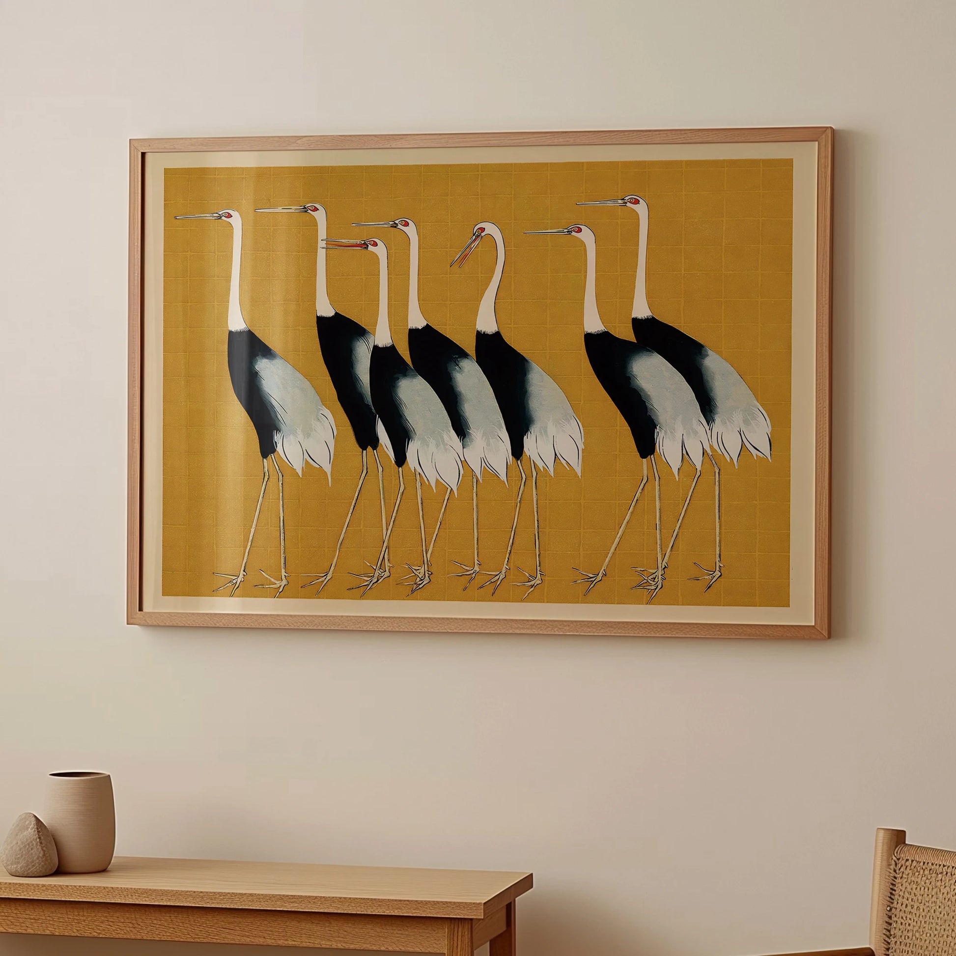 Minimalist Ogata Korin - 7 Japanese Birds Wall Art Print Canvas Painting Poster Picture For Living Room,Bedroom Home Decor Peaceful Pleasures Health and Wellness