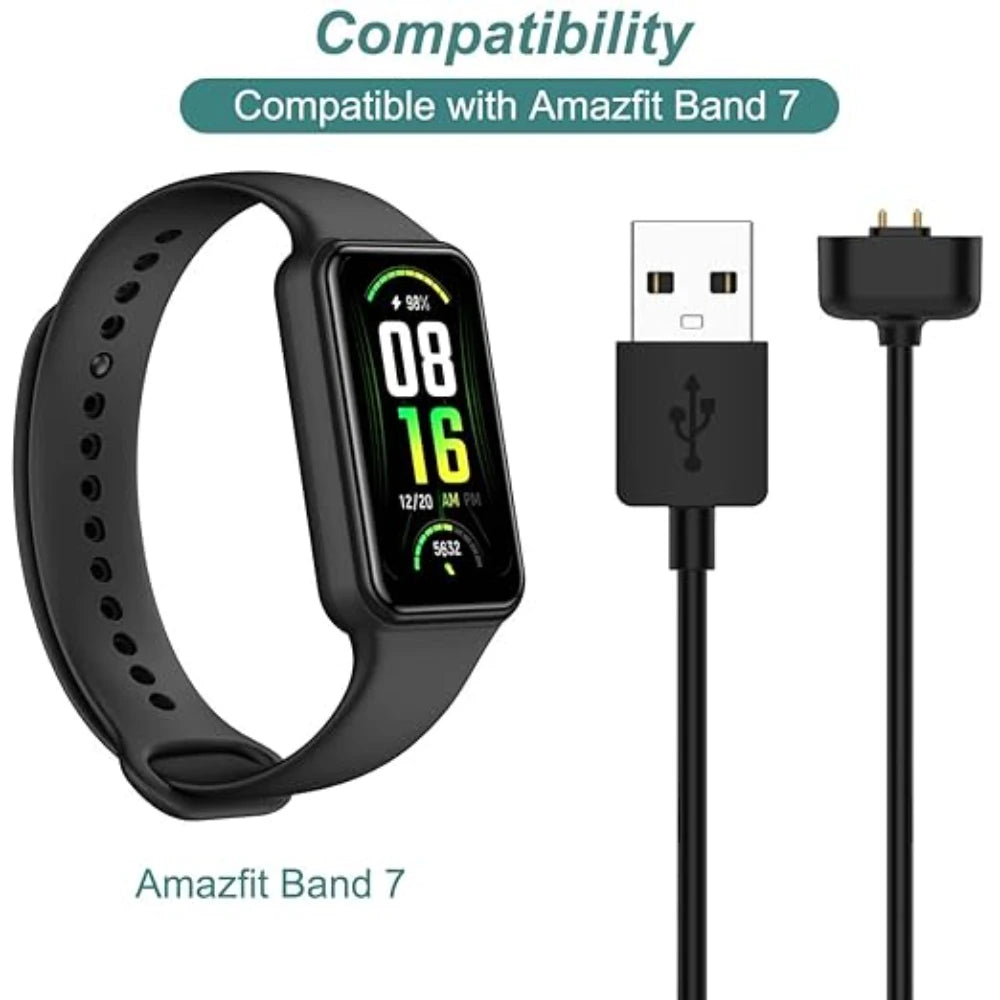 For Amazfit Band 7 Charger USB Charger Smart Watch Charger Replacement Charger 3.3ft Peaceful Pleasures Health and Wellness