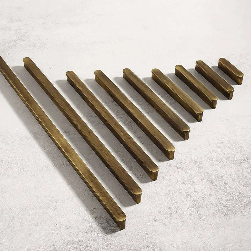 Pure Brass Antique Bronze Cabinet & Drawer Handle | Minimalist