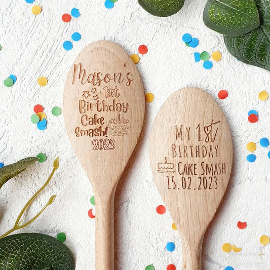 Personalised Engraved Wooden Spoon | First Birthday Keepsake Personalised Keepsake Spoon Peaceful Pleasures Health and Wellness