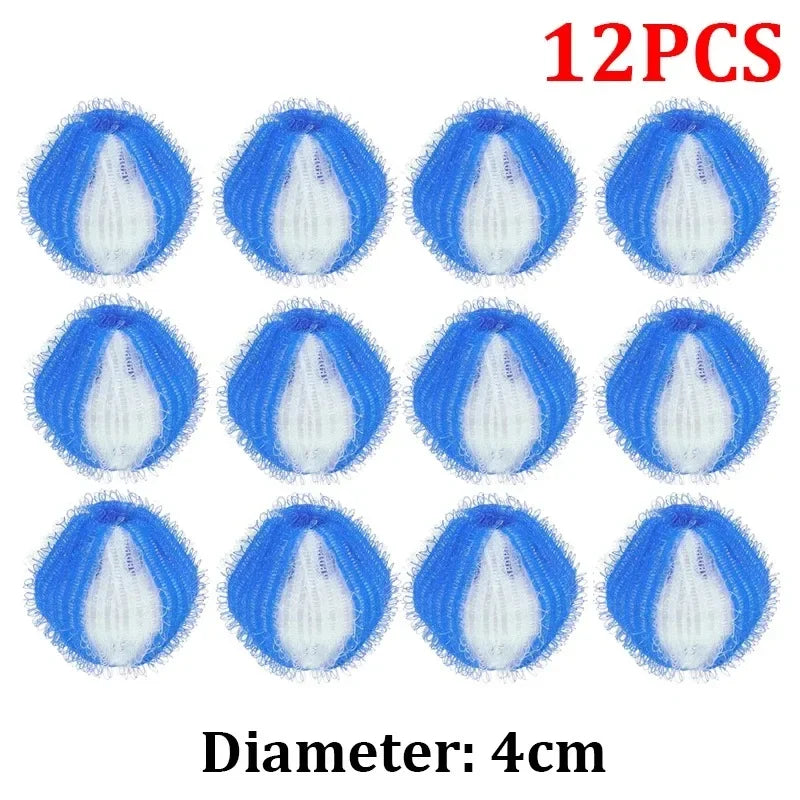 6/12pcs Downy Laundry Balls Pet Hair Remover Washing Capsules Removes Lint Personal Care Clothes Limpieza Reusable Ball Catch Peaceful Pleasures Health and Wellness Style B-12PCS