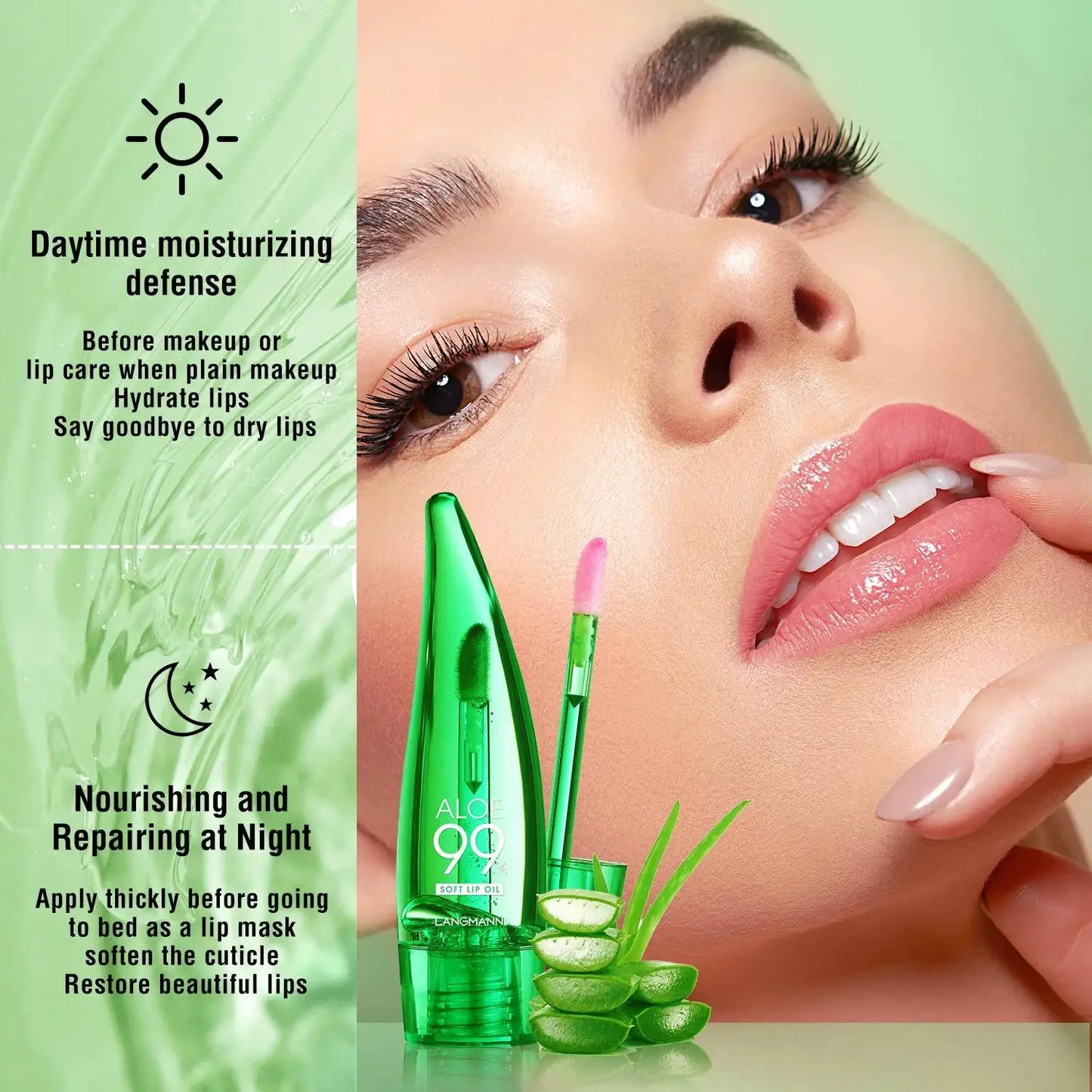 Aloe Vera Color-Changing Lip Gloss Oil – Strawberry Flavor
