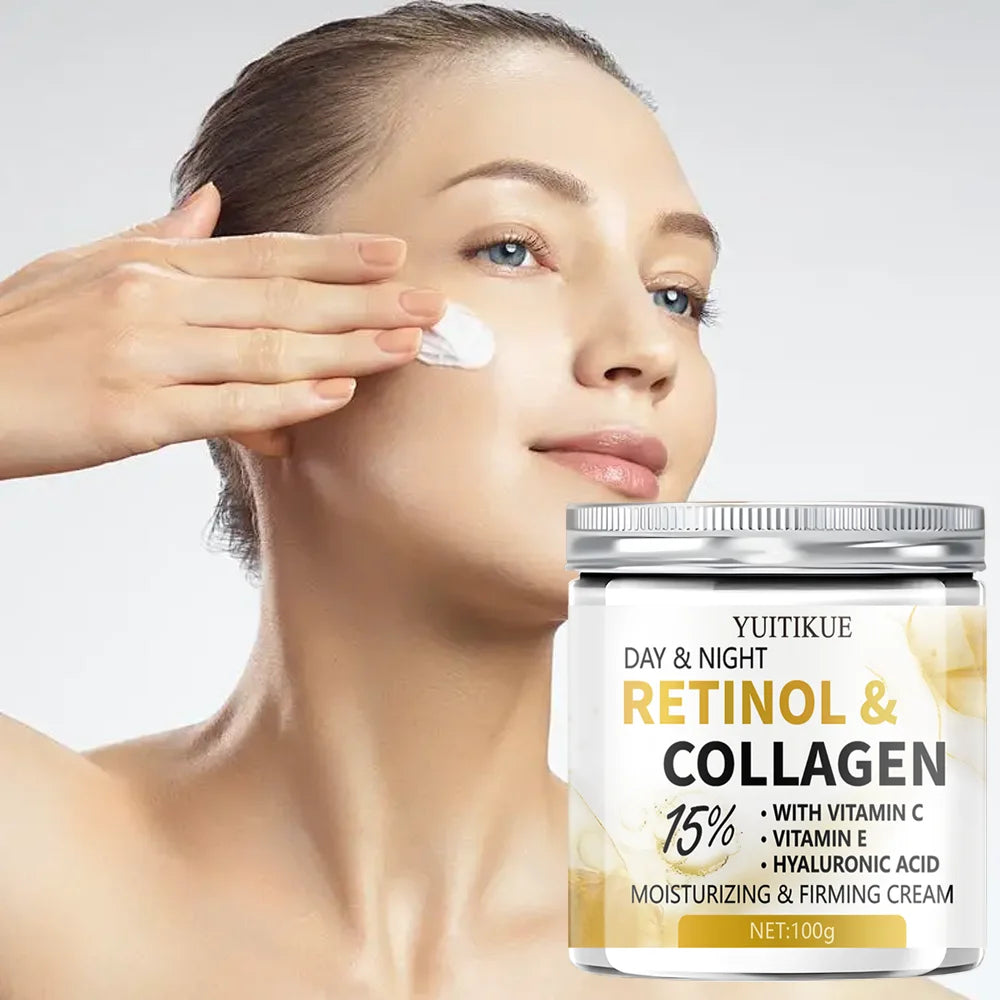 DAY & NIGHT Firming Cream – Retinol, Collagen & Vitamin C Anti-Aging Face Cream Peaceful Pleasures Health and Wellness