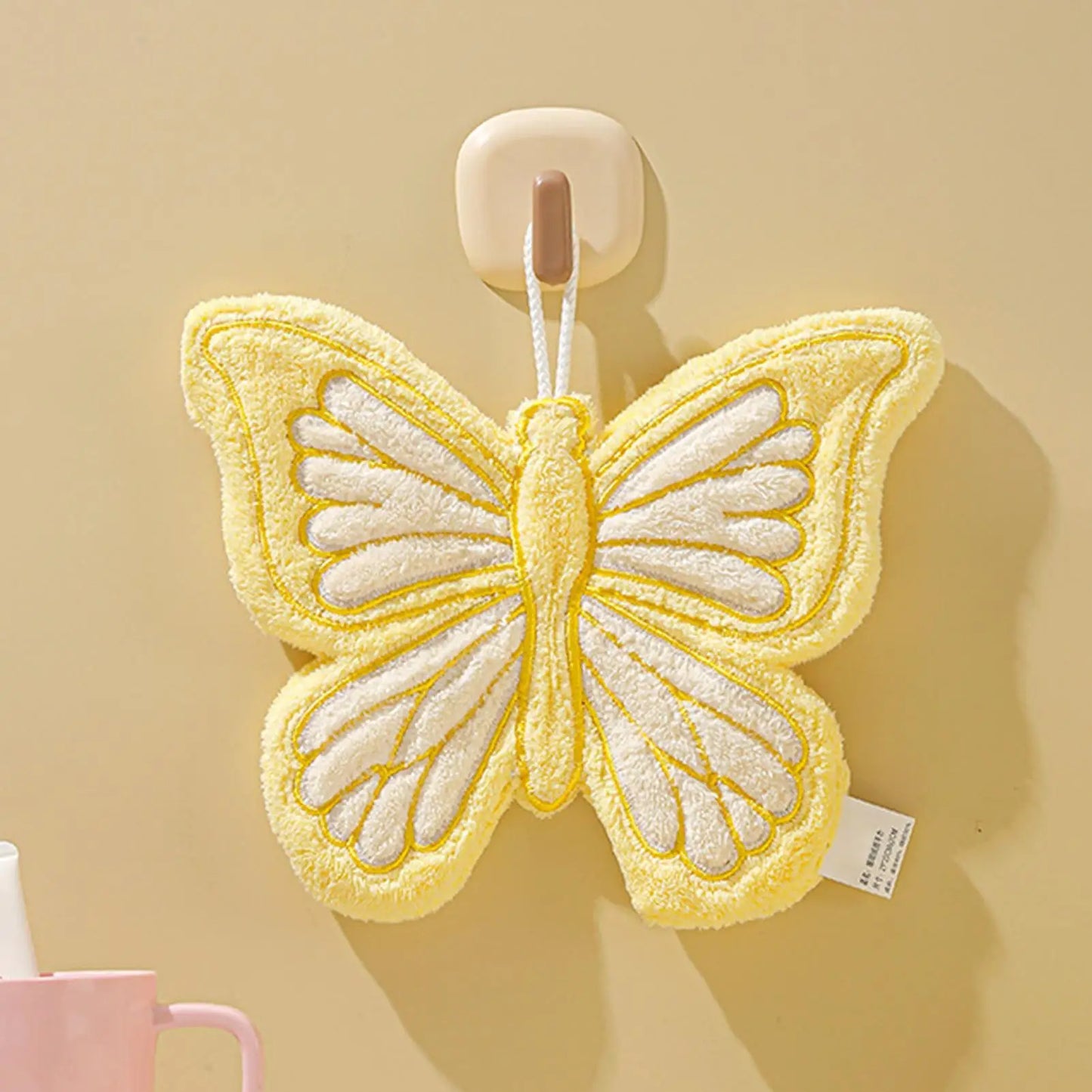Butterfly Hand Towels – Soft Absorbent Coral Fleece Hanging Towel