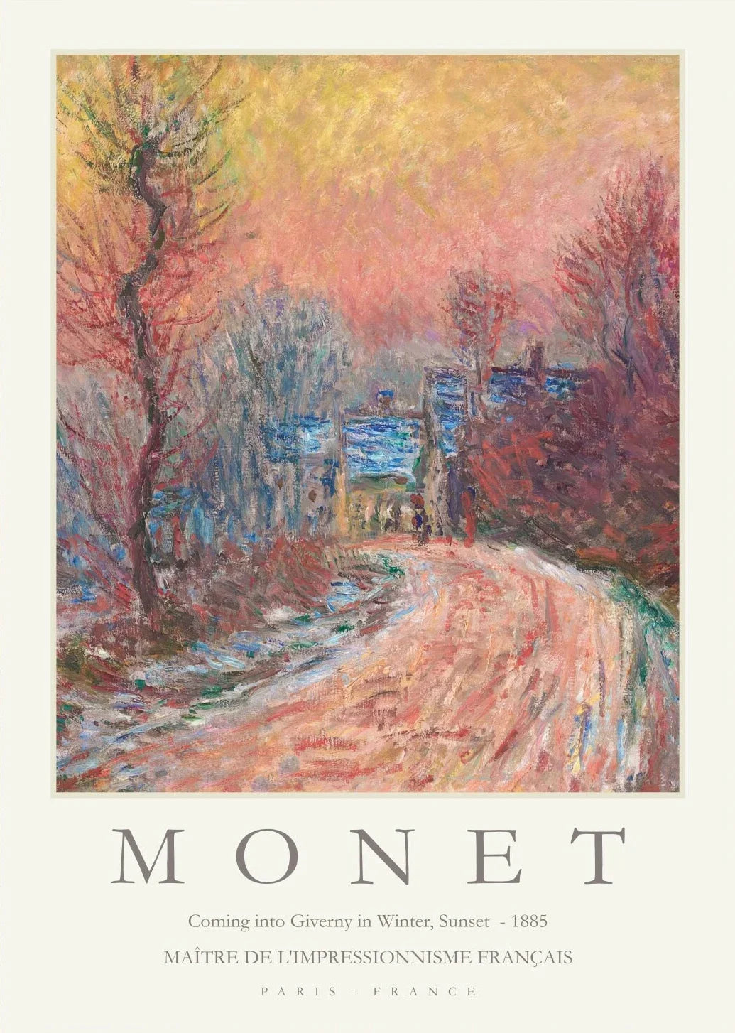 Claude Monet Abstract Landscape Canvas Wall Art | Unframed Print