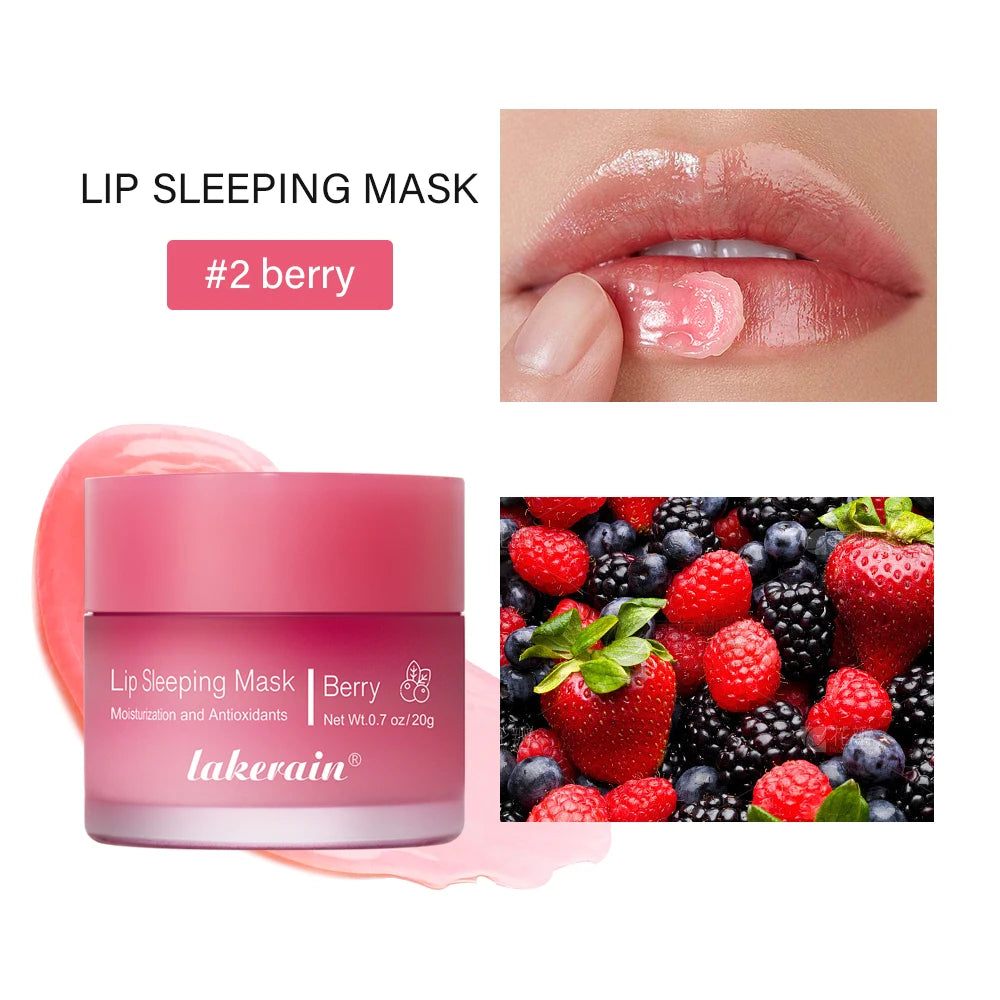 20g Moisturizing Lip Mask Night Sleeping Lips Care Maintenance Fades Lip Lines Relieves Lipitis Lip Care Products Peaceful Pleasures Health and Wellness 02 Berry