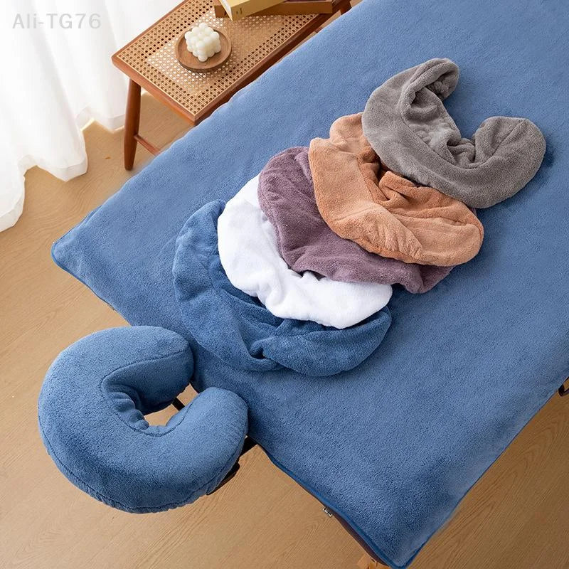 U-Shaped Microfiber Face Cradle Cover | Massage Headrest Pillow