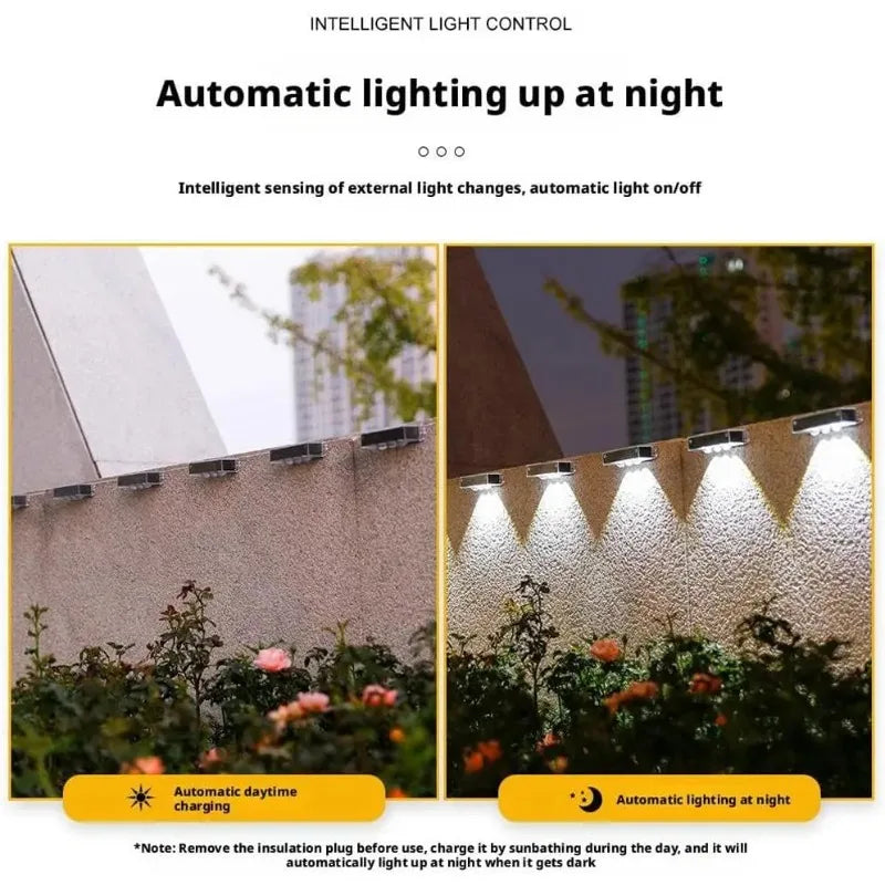 4-Pack Solar Outdoor Wall Lights – IP66 Waterproof Garden Lamps