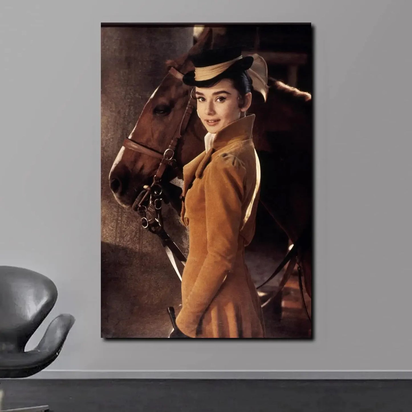 Scandinavian Classic Vintage Wall Art Audrey Hepburn Breakfast at Tiffanys HD Canvas Poster Print Home Bedroom Living Room Decor Peaceful Pleasures Health and Wellness