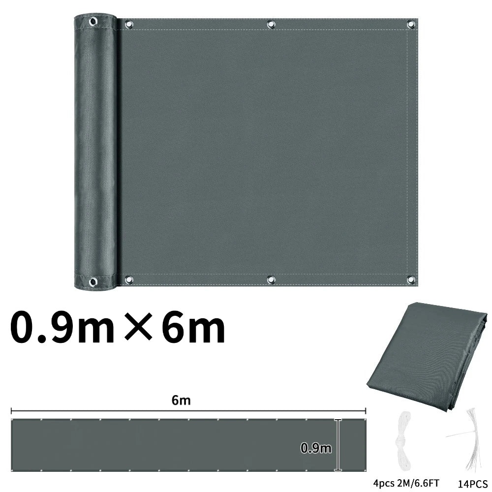Waterproof Balcony Privacy Screen – UV Protection Fence Cover