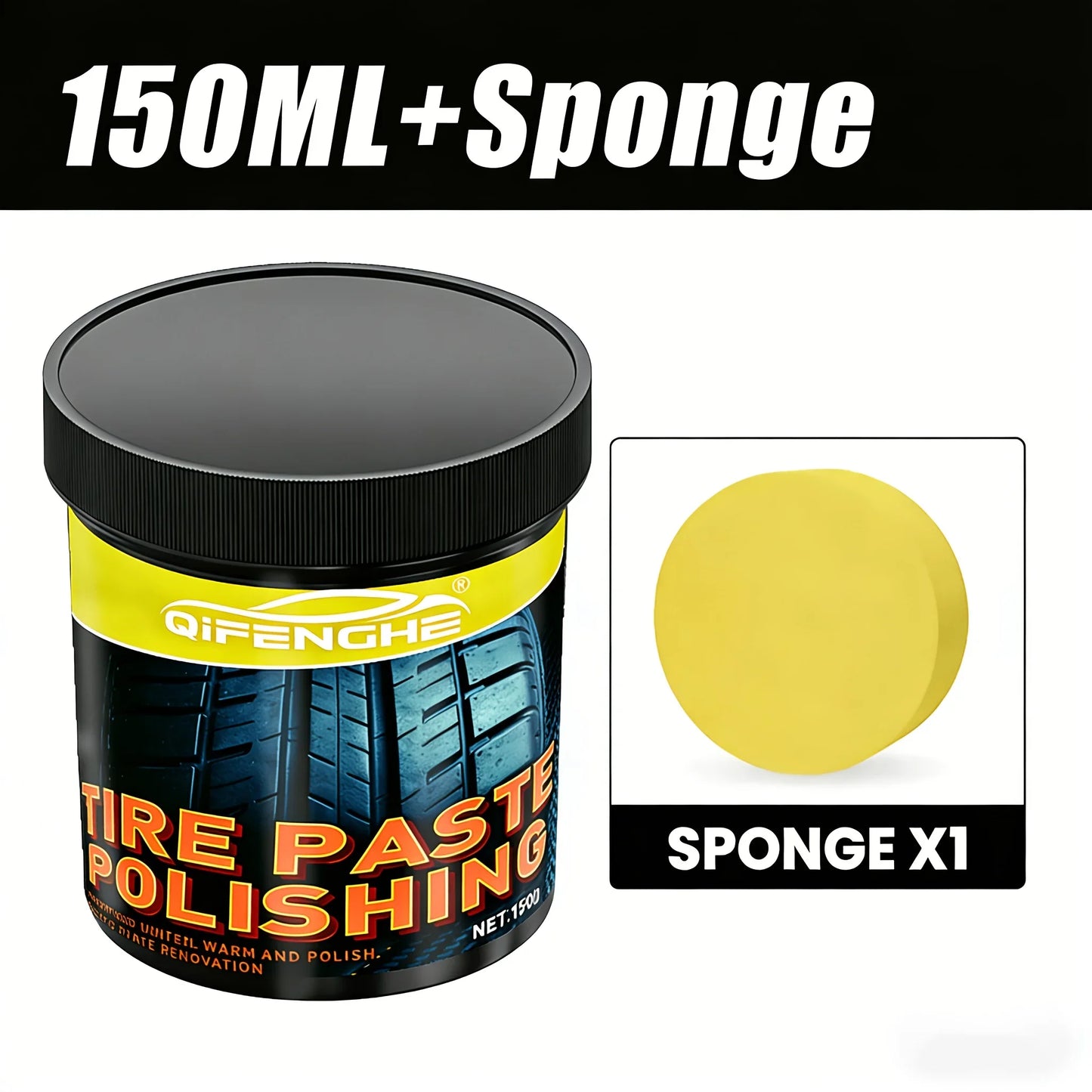 Black Gloss Tire Coating Paste – Tire Shine Wax & Brightener