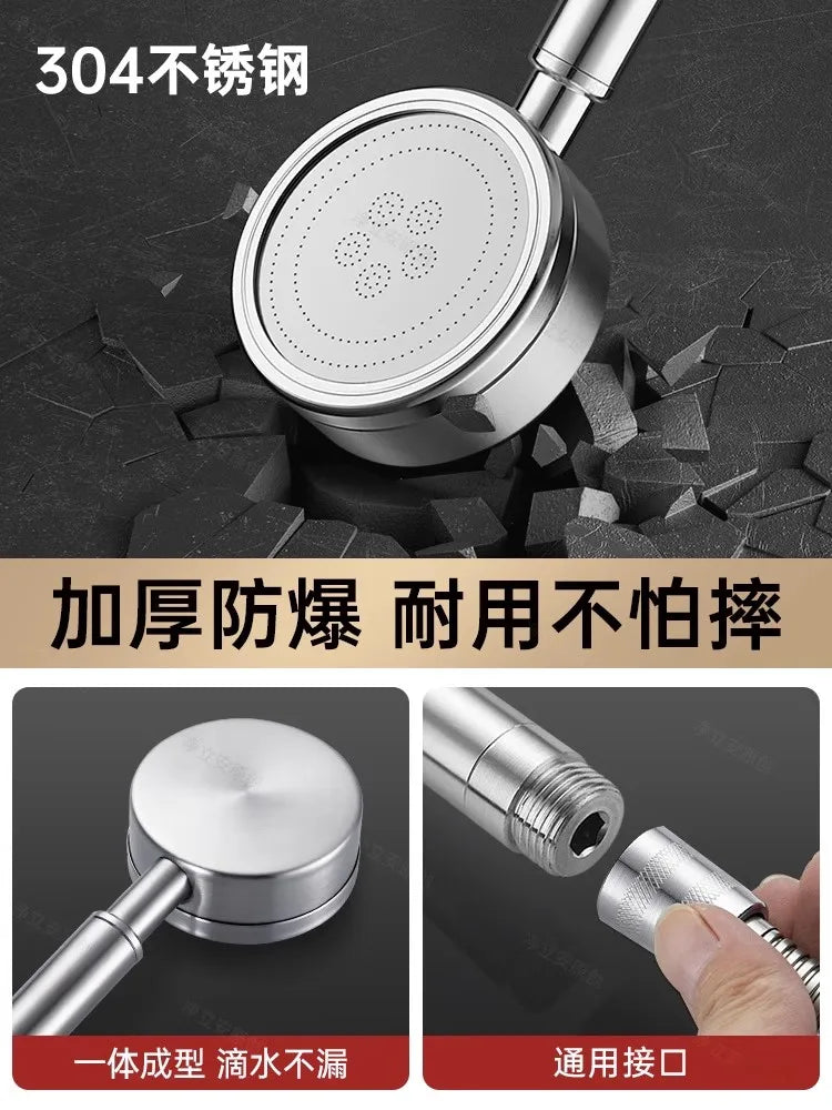 High Pressure Handheld Rainfall Shower Head – Water Saving