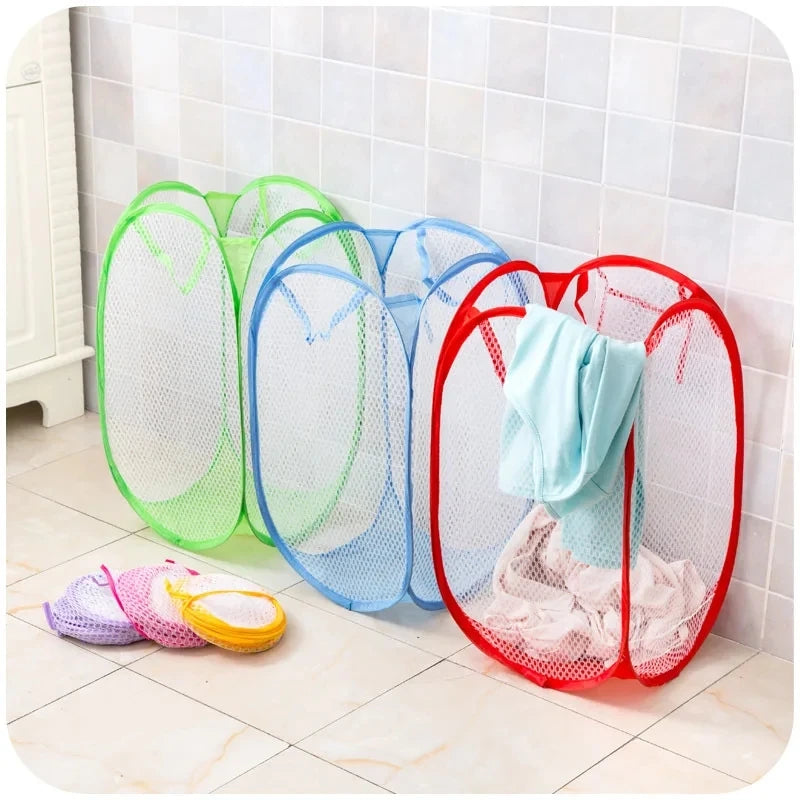 Foldable Mesh Laundry Basket | Collapsible Clothes & Toy Storage
