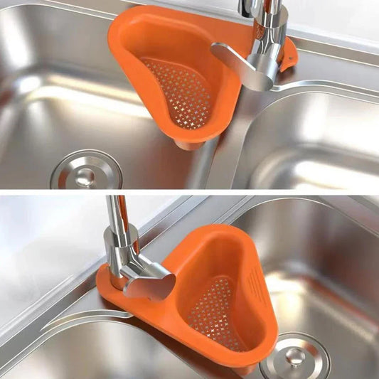 Kitchen Sink Drain Strainer Basket Leftover Garbage Filter Swan Shape Hanging Vegetable Washing Drainer Triangular Storage Rack Peaceful Pleasures Health and Wellness