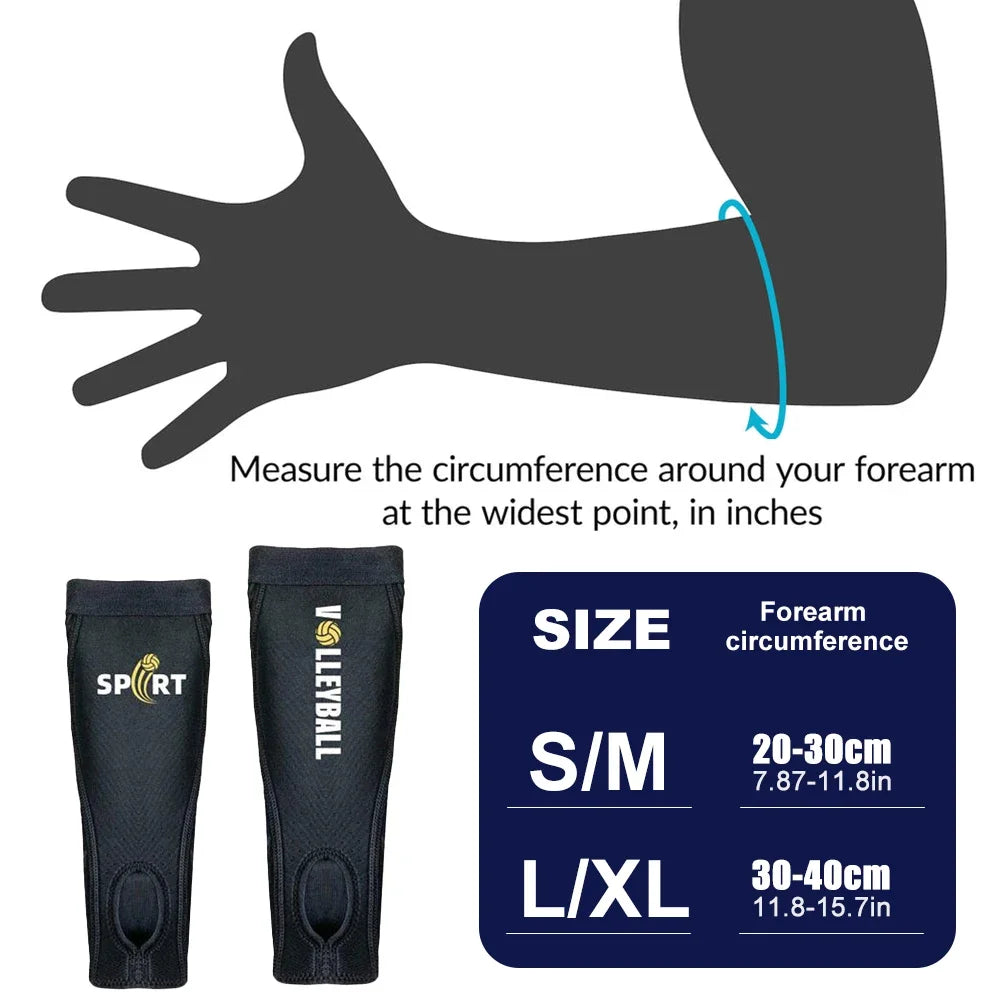 Volleyball Arm Sleeves with Foam Pads & Thumb Hole – 1 Pair Volleyball Arm Sleeves Peaceful Pleasures Health and Wellness