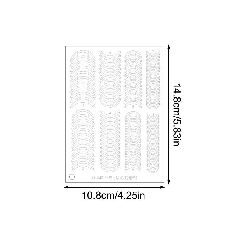 Fully Transparent Hollow French Nail Stickers Spray Painting Stencil French Edges Templates Patting Glue Adhesive Auxiliary Tool Peaceful Pleasures Health and Wellness