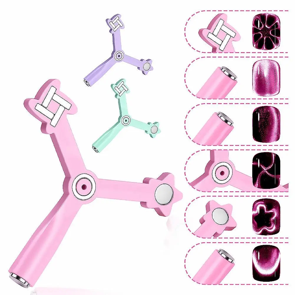 4-in-1 Cat Eye Magnet Nail Art Tool | Multi-Style Magnetic Stick