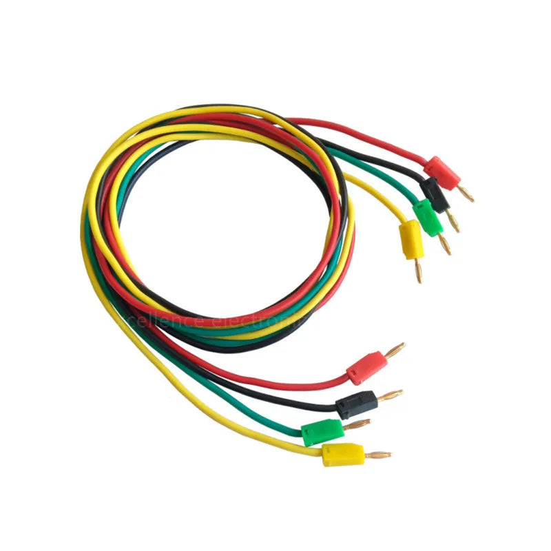 High Quality 2mm Banana Plug Silicone Wire 24AWG K2 Test Cable Double Banana Plug Experiment Short Route Can Be Overlapped Peaceful Pleasures Health and Wellness