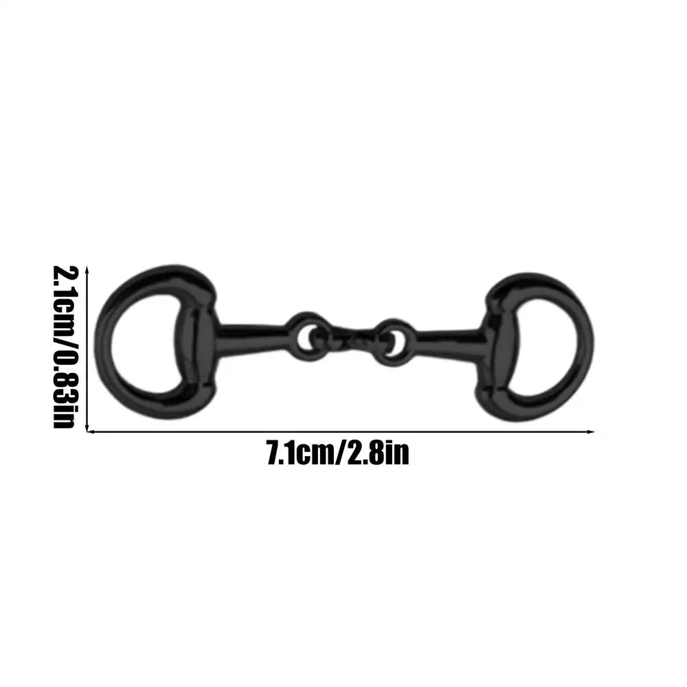 Double D-Ring Snaffle Bit Buckle | Zinc Alloy Clasp 4-Pack