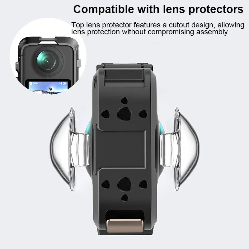 Rabbit Cage Protective Case Multifunctional Metal Frame Expansion Adapter Mount For Dji Osmo 360 Action Camera Accessories Peaceful Pleasures Health and Wellness