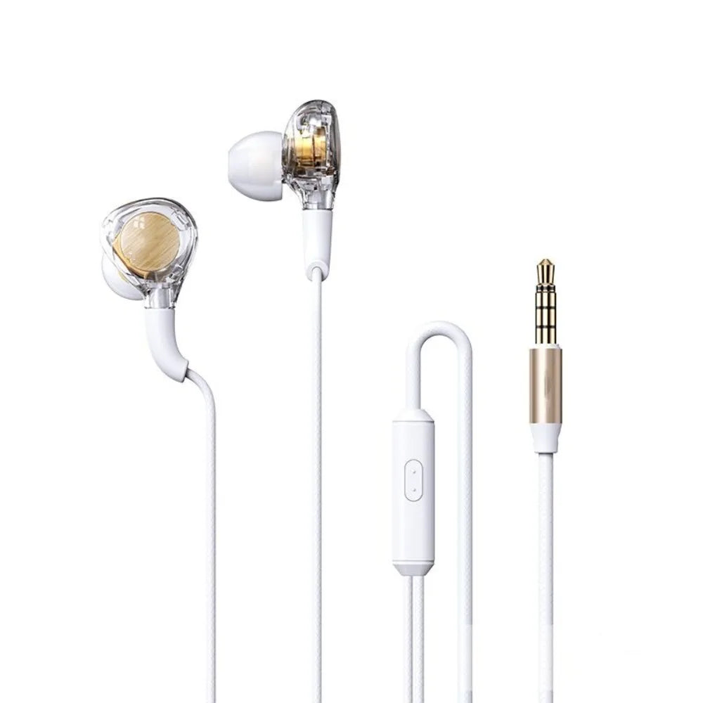 Wired Earphones 3.5mm & Type-C Heavy Bass In-Ear Headset + Mic