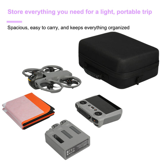 For DJI Avata 360 Carrying Case EVA Hard Shell Shockproof Portable Shoulder Strap Custom Fit For Drone and Accessories Black Peaceful Pleasures Health and Wellness Default Title