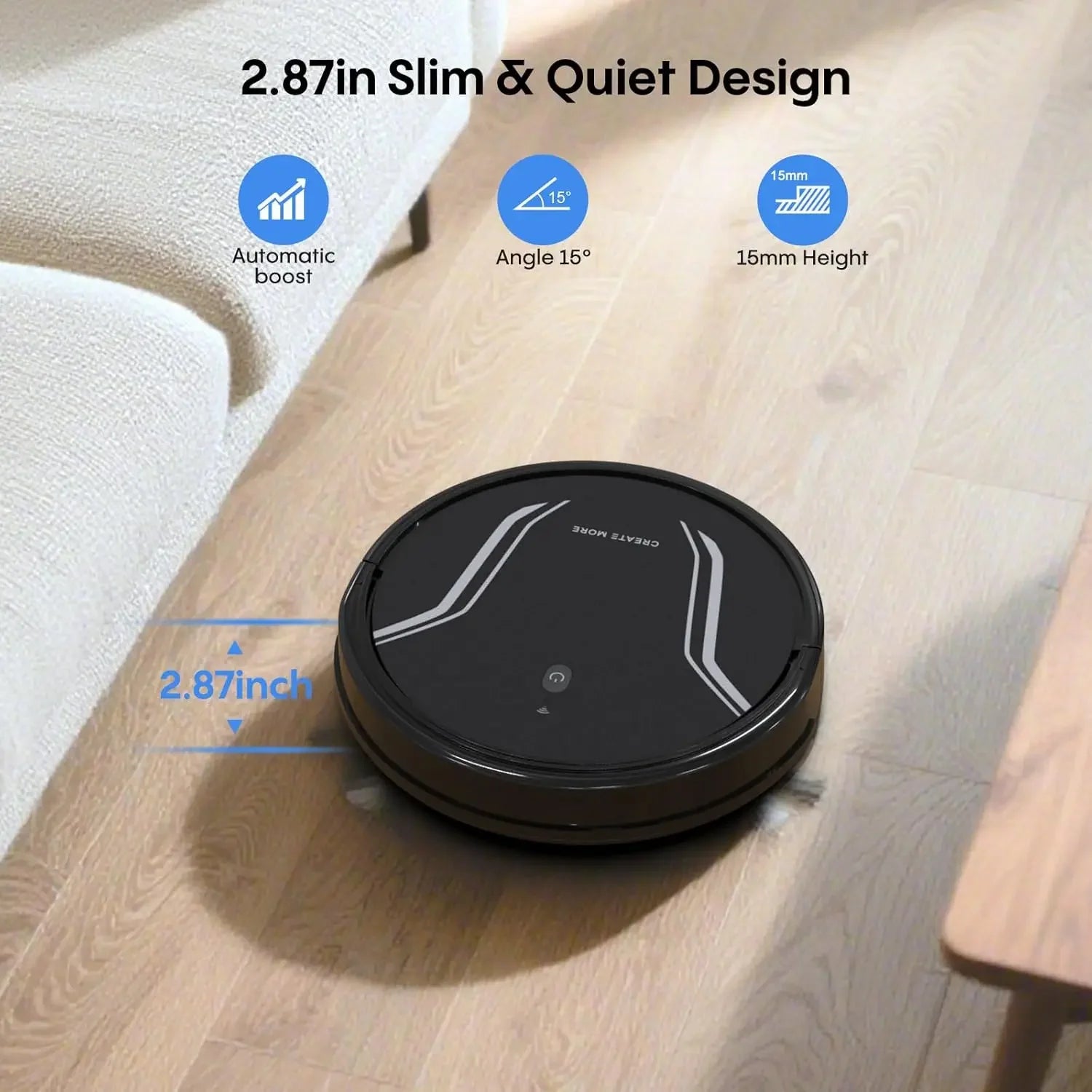 3-in-1 Robot Vacuum Mop Combo, 5000Pa Suction, Auto Recharge, App/WiFi/Voice Control for Hard Floors and Pet Hair Peaceful Pleasures Health and Wellness