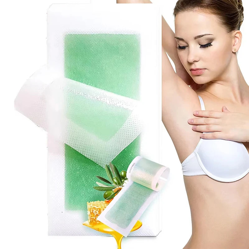 10-Pack Double-Sided Cold Wax Strips – Leg, Body & Face