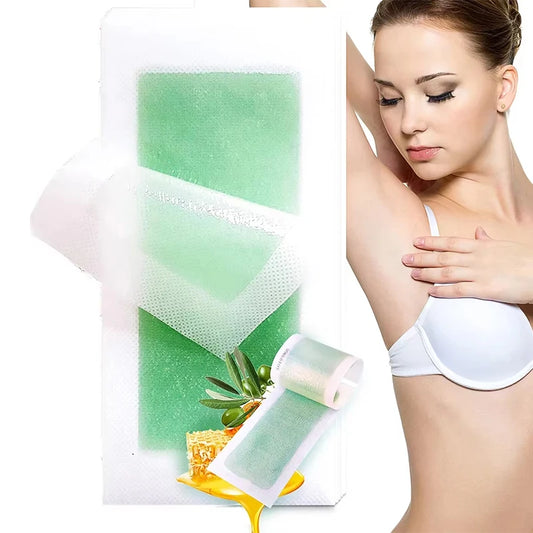 10-Pack Double-Sided Cold Wax Strips – Leg, Body & Face Cold Wax Strips Peaceful Pleasures Health and Wellness