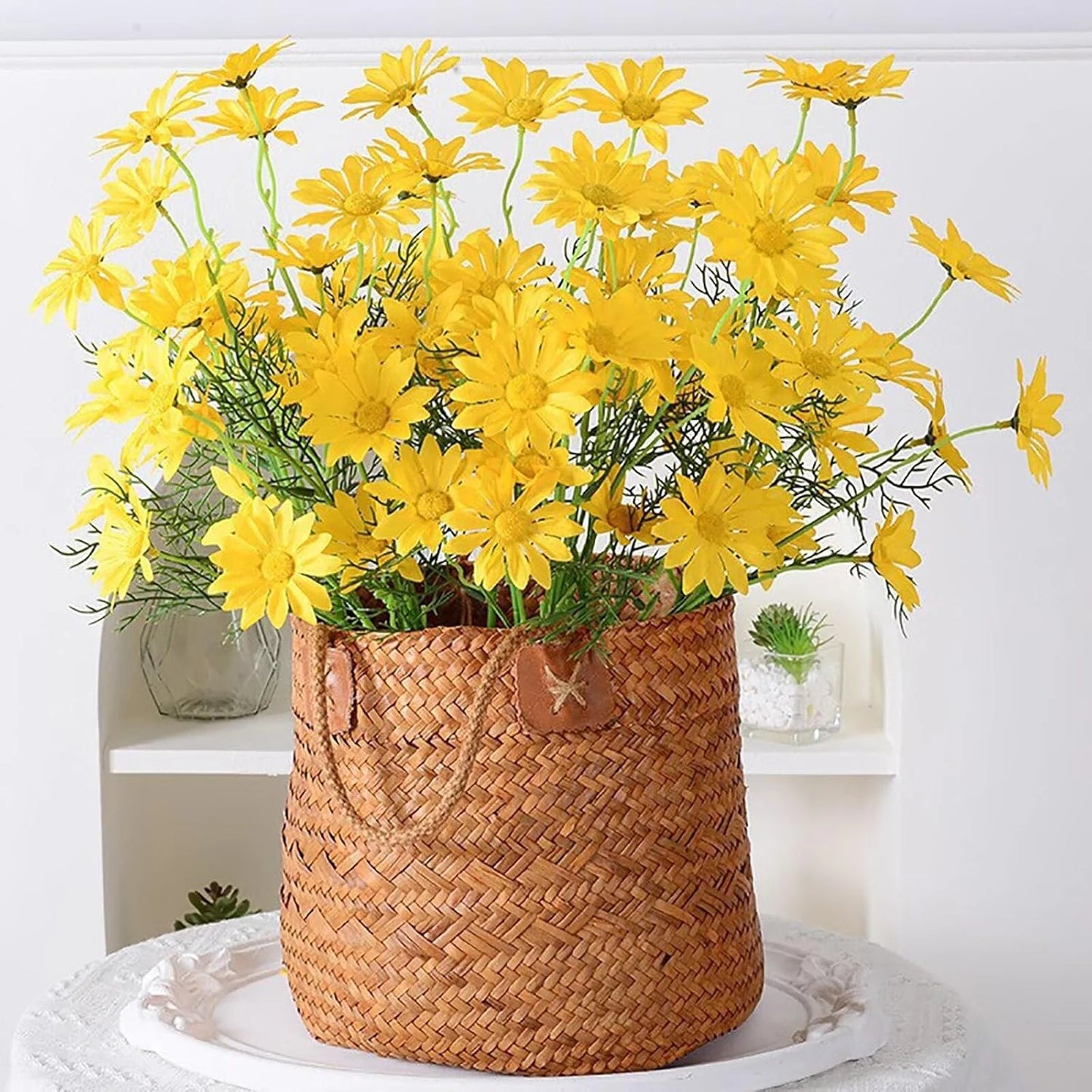 Silk Daisy Chrysanthemum Artificial Flower Bouquet – 1 or 3 Pcs