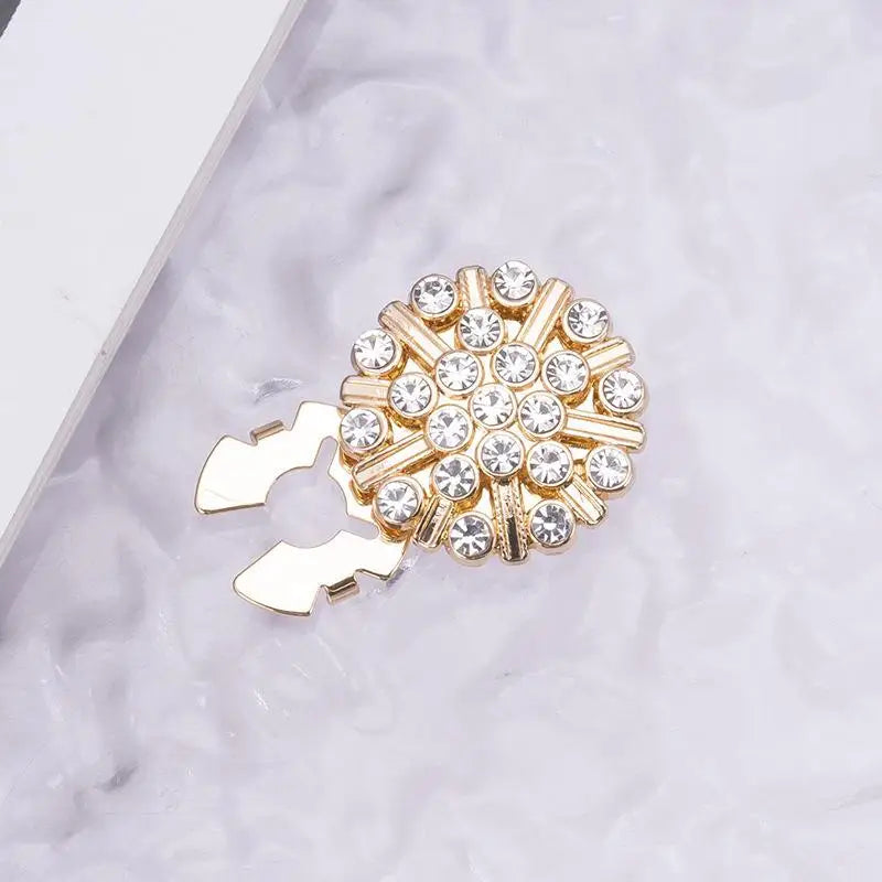 Crystal Pearl Clip-On Button Covers | DIY Shirt & Blouse Decor