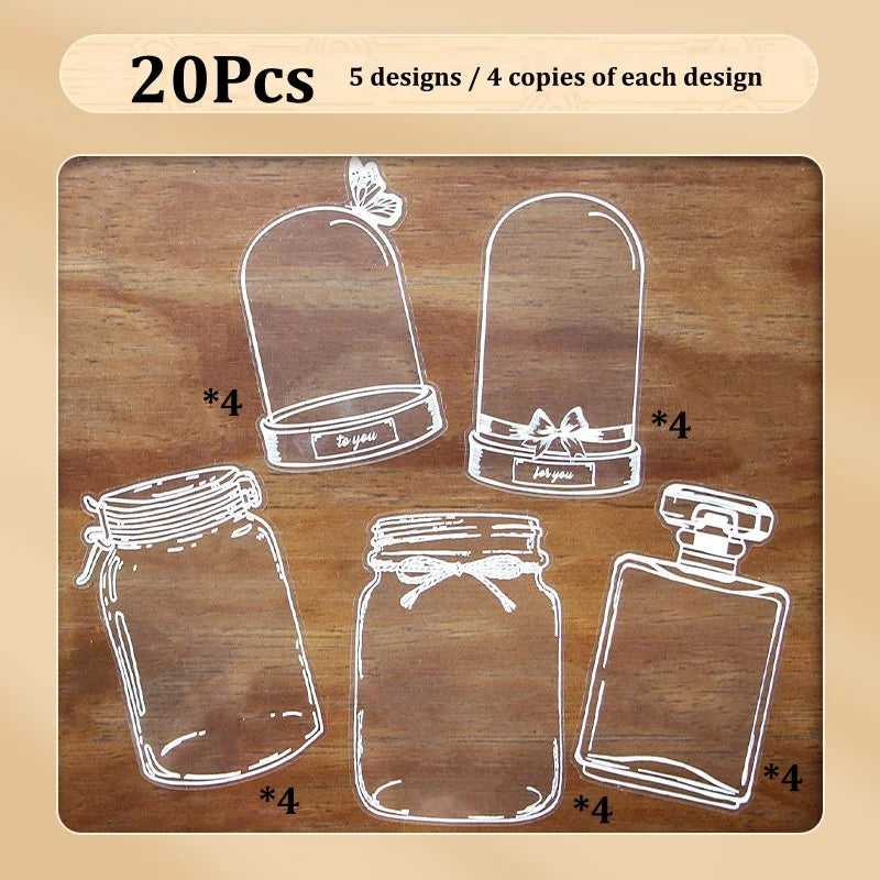 DIY Transparent Pressed Flower Bookmarks Kit – 20/40 Pcs DIY Craft Kit Peaceful Pleasures Health and Wellness 20Pcs