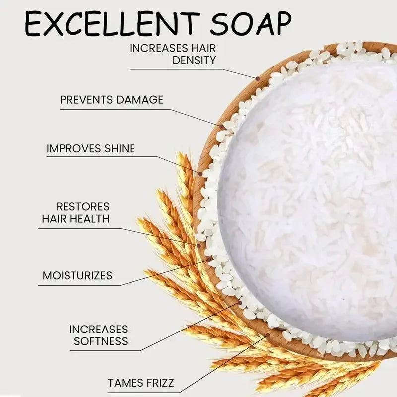 Organic Rice Protein Shampoo Soap Bar – Hair Growth Peaceful Pleasures Health and Wellness