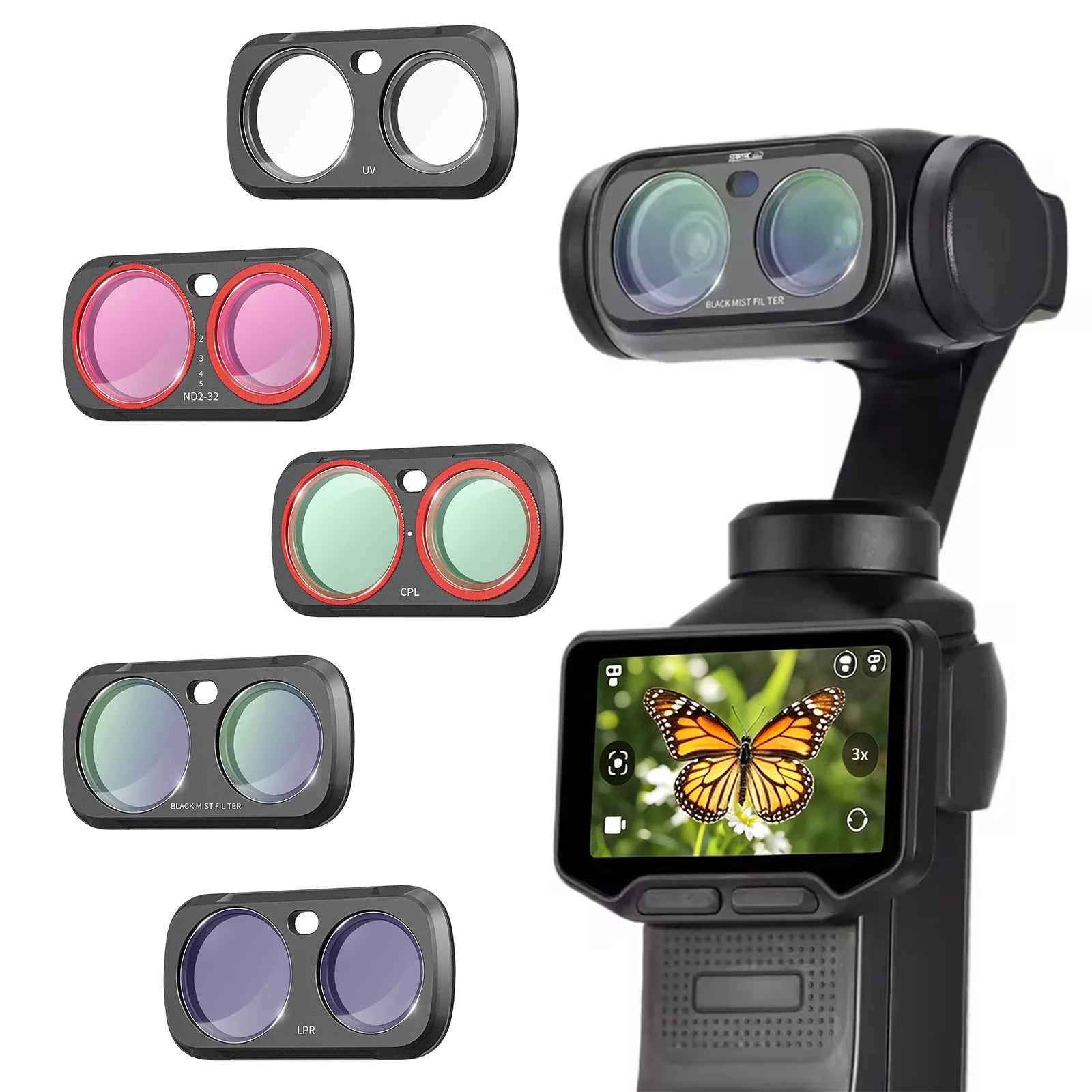 for Insta360 Luna Ultra Magnetic Filter Bundle CPL ND UV LPR Black Mist Glass Filters Durable Aluminum Alloy Camera Lens Kit Peaceful Pleasures Health and Wellness