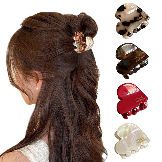 Heart-Shaped Claw Clips | Strong Grip Jaw Clips for Women Hair Claw Clips Peaceful Pleasures Health and Wellness