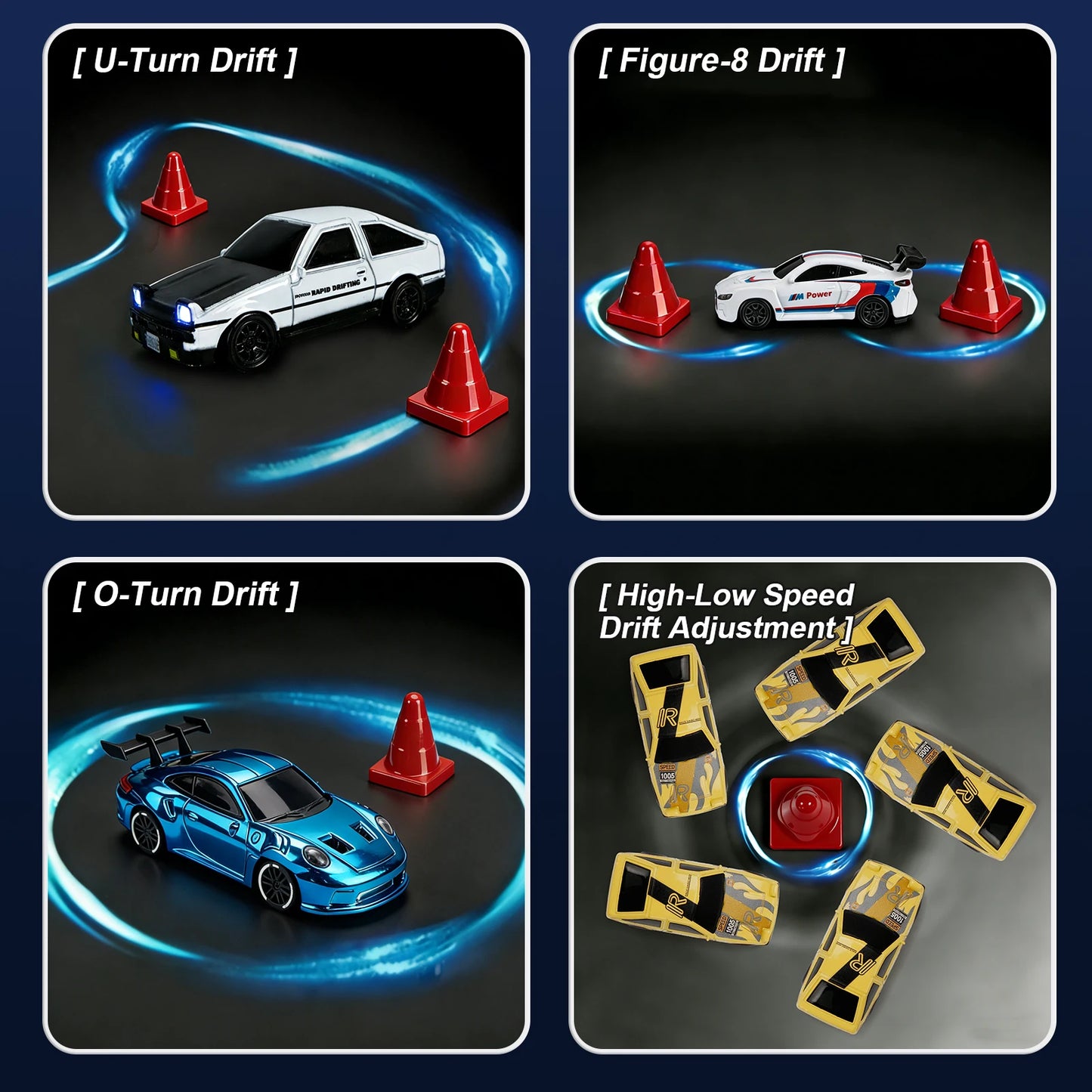 1 64 Speed Drift RC Car Mini Racing Model Light 4WD Remote Control