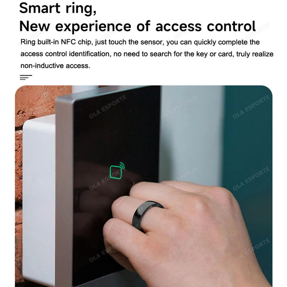 NFC Smart Ring Fitness & Sleep Tracker | Ceramic | Charging Case