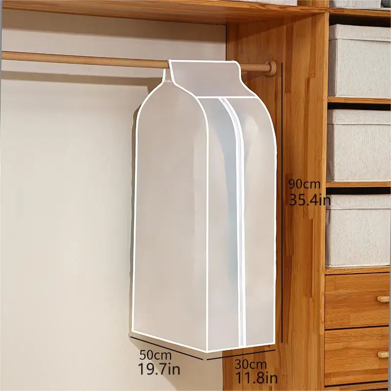1pc Clothes Dust Cover Wardrobe Hanging Window Dust Cover Clothing Cover Cloth Household Clothing Cover Hanging Clothes Bag Peaceful Pleasures Health and Wellness 90X30X50CM