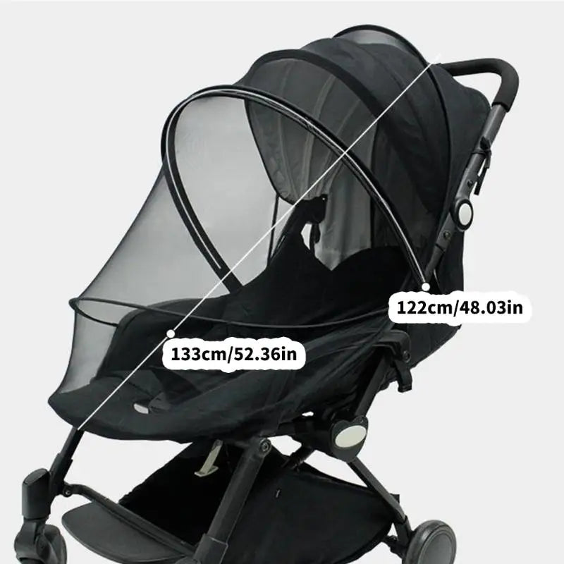 Baby Stroller Fly Net Sunshade Canopy | Breathable Privacy Cover