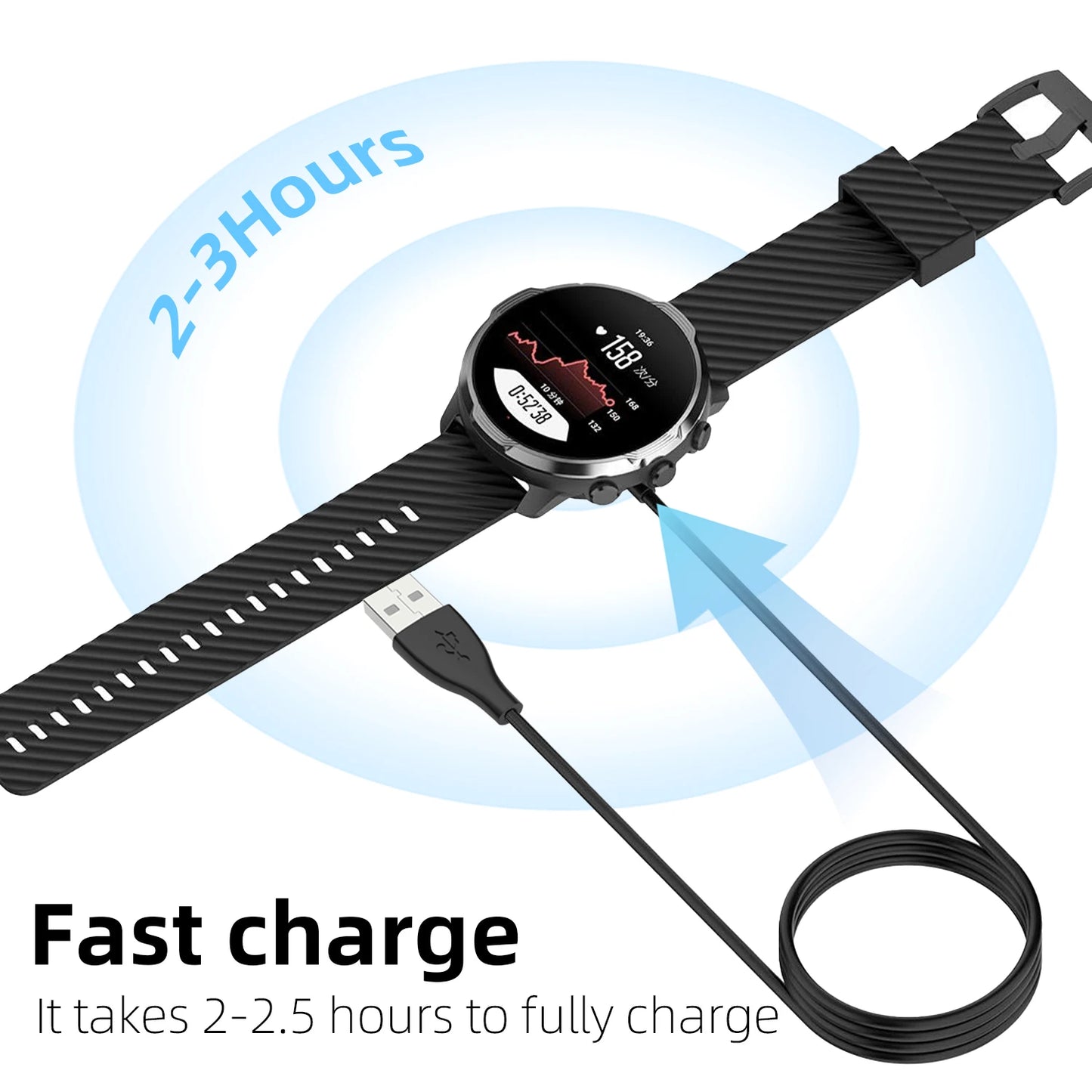 Suunto 7 Replacement USB Smartwatch Charging Dock Charger Peaceful Pleasures Health and Wellness
