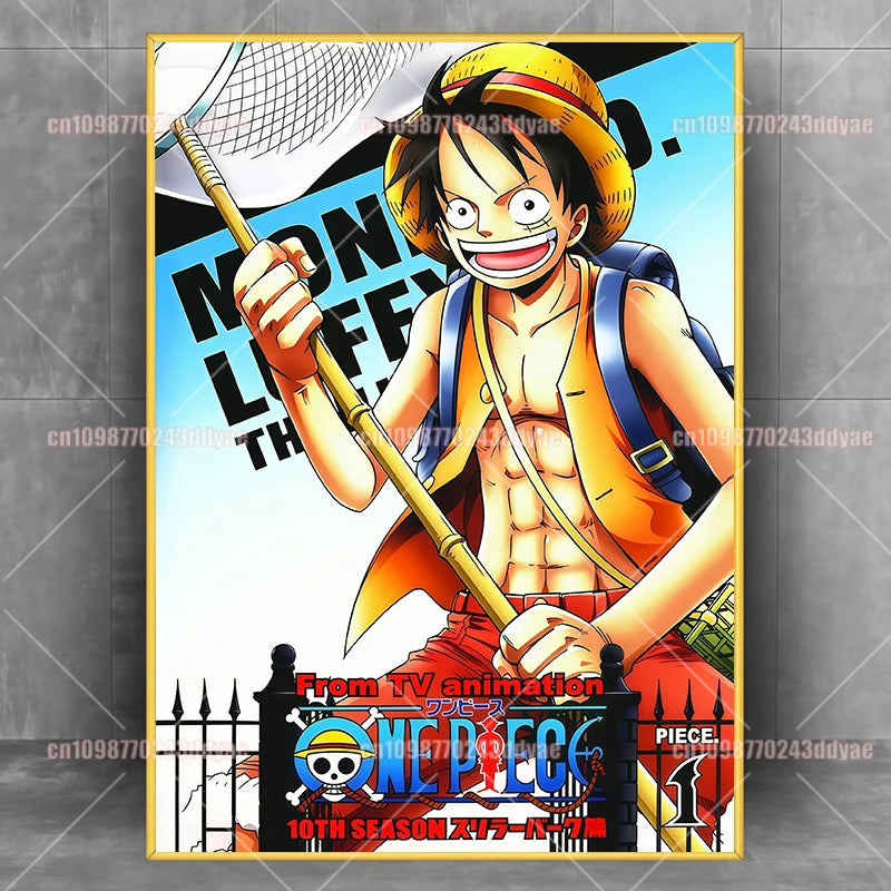 Classic Anime Dragon Ball Characters Luffy Zoro Nami Robin Canvas Painting Poster Suitable for Fashion Wall Art Oil Painting Peaceful Pleasures Health and Wellness