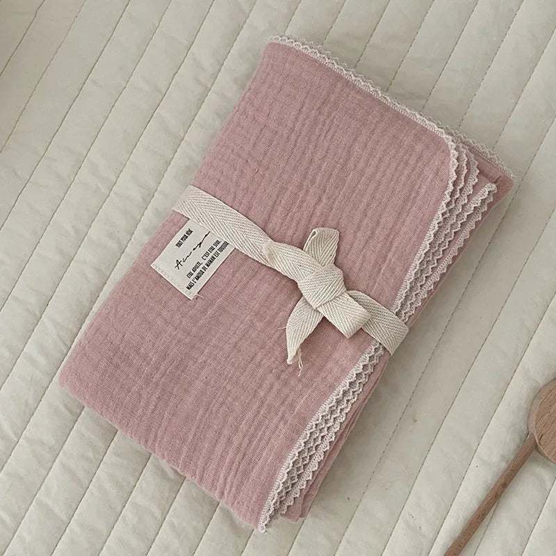 Baby Muslin Swaddle Blanket | 2-Layer Cotton & Bamboo Gauze