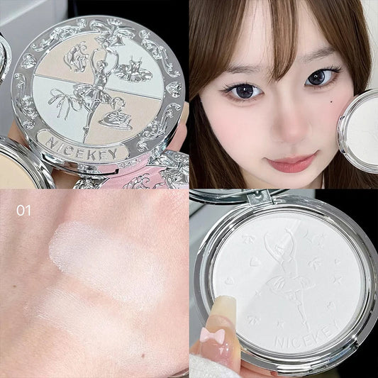 NICEKEY Pink Ballet 3-Color Matte Pressed Setting Powder 10g Pressed Setting Powder Oasis Select 01