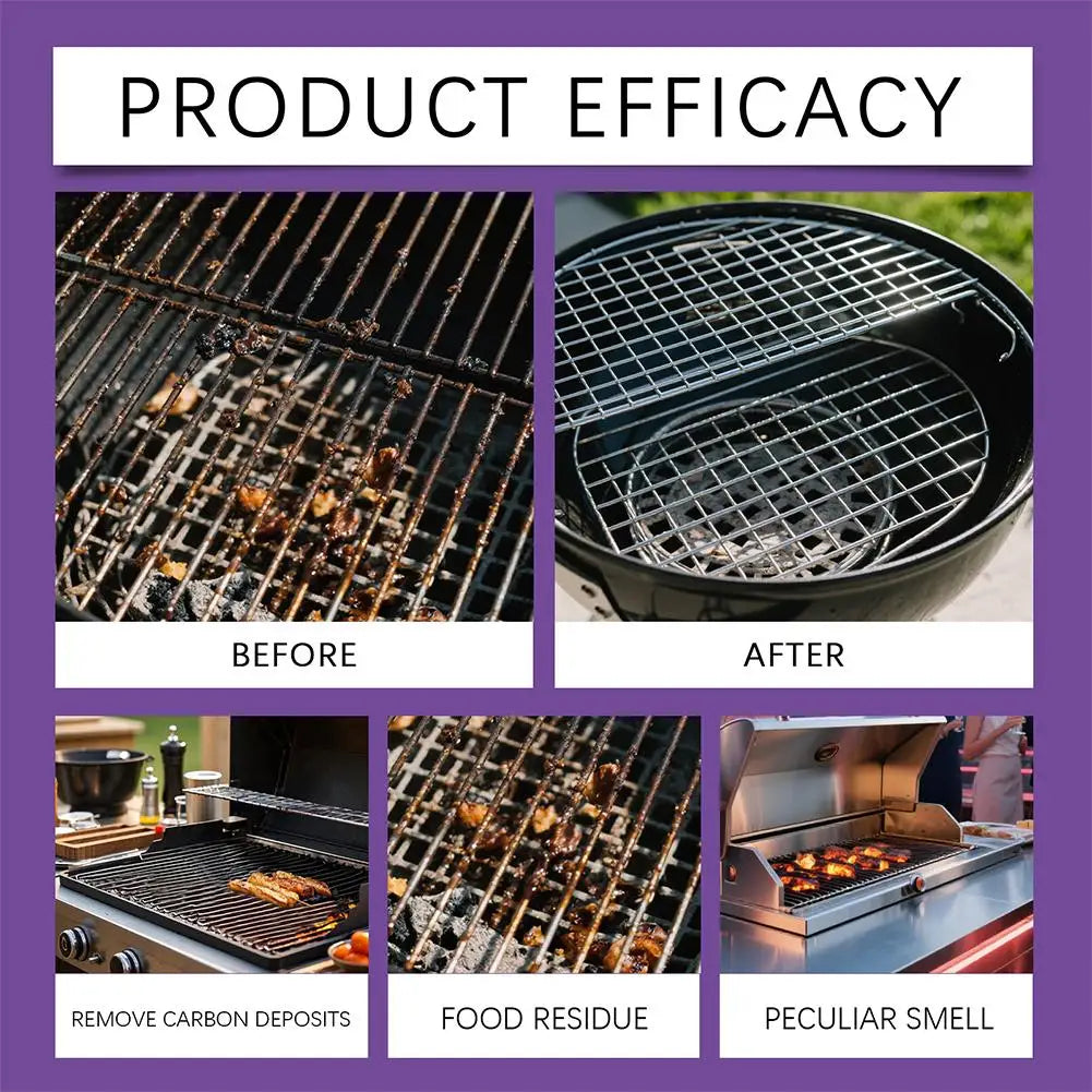 Heavy Duty Grill Degreaser Spray Fast-Acting Kitchen Oil Stain Remover 120ml Powerful Foam Cleaner for Oven Hood Stove BBQ Grill Peaceful Pleasures Health and Wellness