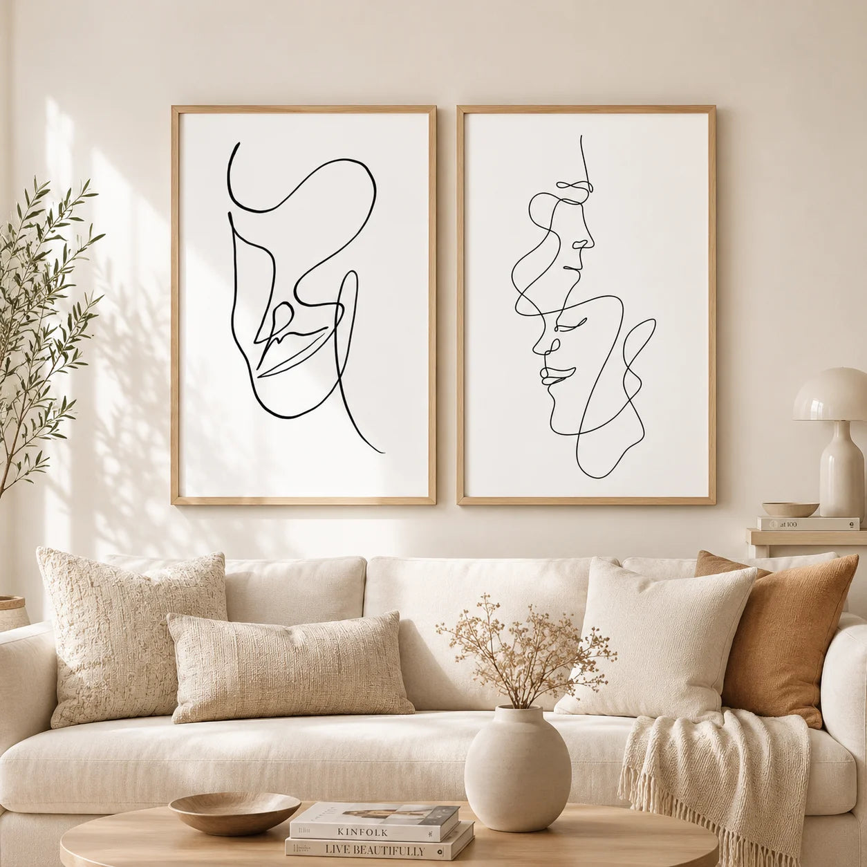 Abstract Wall Art Minimalist Line Art Face Sketch Canvas Painting Nordic Style Poster Prints for Bedroom Living Room Wall Decor Peaceful Pleasures Health and Wellness