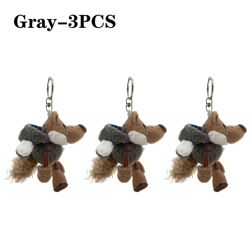 Cartoon Plush Keychain Doll | Cute Mini Backpack Pendant Gift
