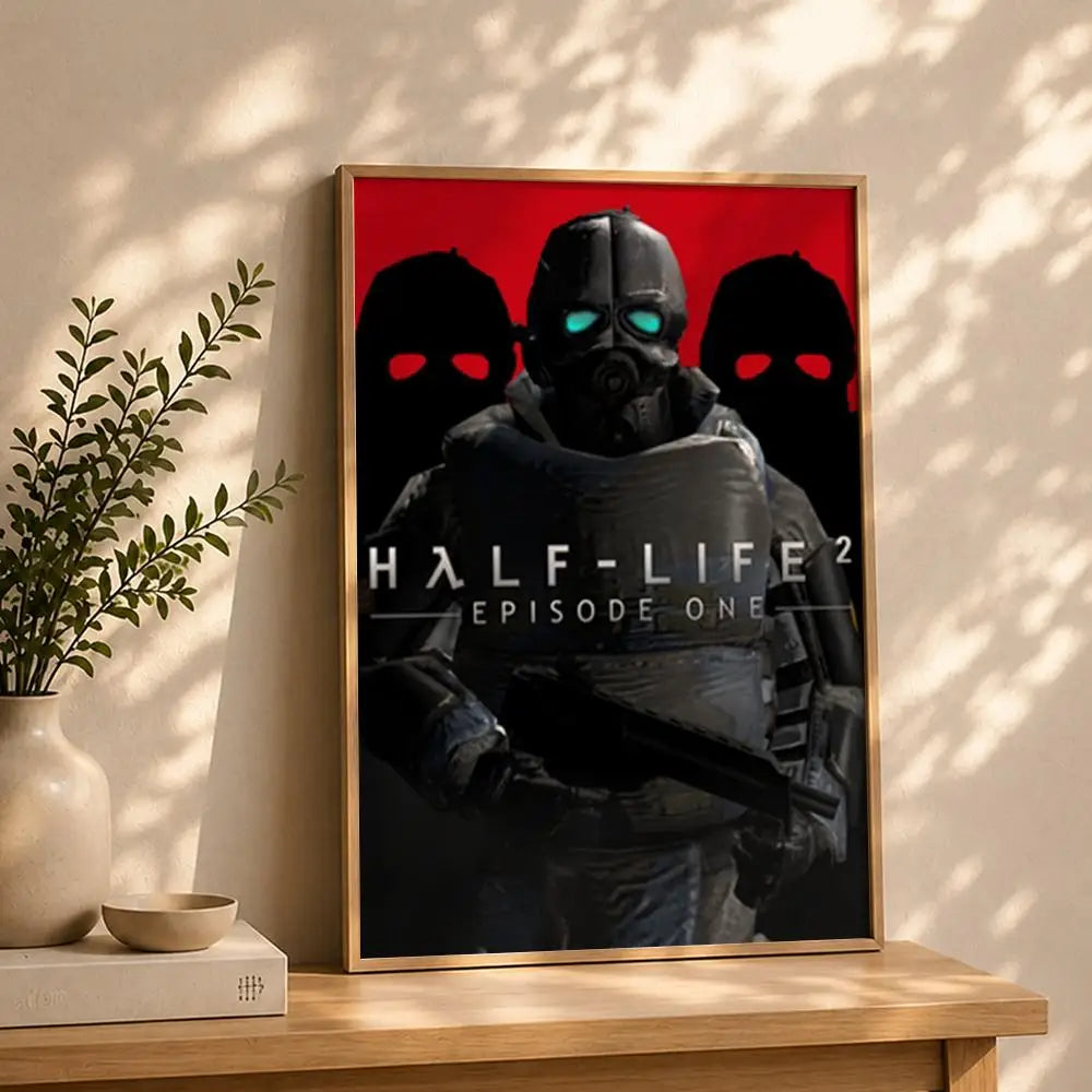 Half-Life 2 HD Self-Adhesive Waterproof Gaming Poster Wall Art Gaming Wall Poster Peaceful Pleasures Health and Wellness