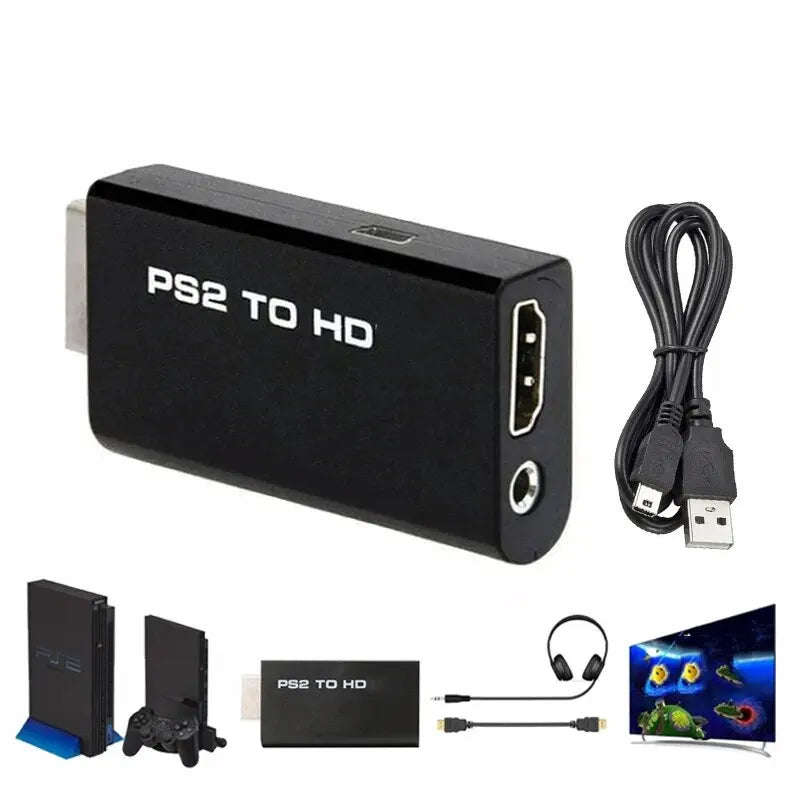 PS2 to HDMI Converter Adapter with 3.5mm Audio Jack Peaceful Pleasures Health and Wellness